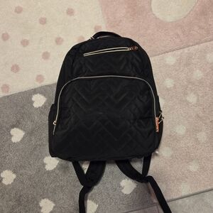Quilted Black Diaper Bag